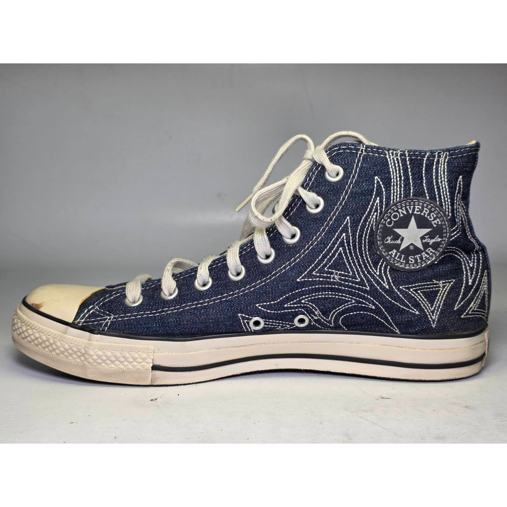 Converse Chuck Taylor All‎ Star Men's Sneakers Size 11 Women's 13 Navy Denim Y2K - Picture 2 of 15